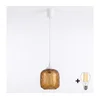 Brilagi - LED luster na sajli R GLASS 1xE27/60W/230V prečnik 14 cm bela/zadimljeno braon