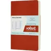 Moleskine Volant Journals Pocket Ruled Coral Orange/Aqua Blue
