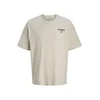 JACK & JONES Majica JORCOSMOS ecru/črna