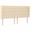 Vidaxl Vzglavje z ušesi krem 183x23x118/128 cm blago