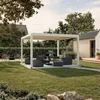 Bioklimatska pergola Ancora Samostoječa, 4 x 4 m, Bela, Električni