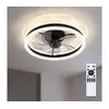 Brilagi - prigušiva LED plafonski ventilator LED/62W/230V O 50 cm crna + daljinski upravljač