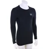 UNDER ARMOUR UA HeatGear Long Sleeve Compression Shirt, Black/White, (20491161-c562537)