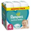 PAMPERS plenice Active Baby (vel. 4, 9–14 kg), 180 kosov