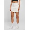 Womens Organic Stretch Denim Mini Skirt Grey White Raw