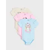 Sinsay - Pamučni bodi sa printom 3 pack Disney - pastelno roze