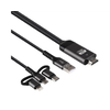 FAST ASIA Kabl HDMI 2K Micro+Tip C+Iphone 2m crni