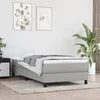 Vidaxl Box spring postelja z vzmetnico svetlo siv 100x200 cm blago