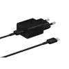 SAMSUNG Kućni punjač, USB-C 15W + TipC kabl, crni EP-T1510-XBE