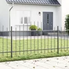 Vrtna Ograda 2 pcs Siva 170 x 140 cm Čelik s prahom premazan