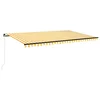 Tenda na ručno uvlačenje s LED svjetlom 500x300 cm žuto-bijela