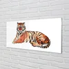 tulup.si Steklena slika Poslikano tiger 120x60 cm 4 obešalnika