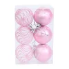 Novogodišnje kugle 8cm set 6/1/ roze