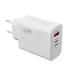 Stenski polnilnik 120W bel USB-C/USB-A