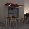 Tenda na ručno uvlačenje LED 350 x 250 cm narančasto-smeđa