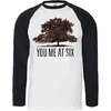 You Me At Six Tree Raglan White & Black L Majica