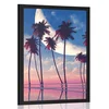 Plakat sončni zahod nad tropskimi palmami - 60x90 no frame