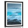 Plakat s paspartujem ledeni kristali - 40x60 no frame