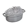 Cocotte cochon cooking pot, cast iron, 17cm/1L, Graphite Grey - Stau