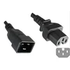 MicroConnect Napajalni kabel C20-C15 16A 1,8 m črne barve