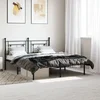 Metalni okvir za krevet s uzglavljem crni 160x200 cm