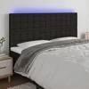 Vidaxl vidaXL Vzglavje postelje z LED diodo črno 180x5x118/128 cm blago