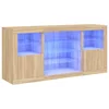 Komoda s LED svjetlima boja hrasta sonome 142,5x37x67 cm
