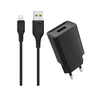 DENMEN Punjač DC01L 2/4A + Lightning kabl/ crna