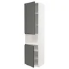 METOD Vis.orm.mikrotal2vrat/policama, bela/Voxtorp tamnosiva, 60x60x240 cm