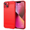 Ovitek za iPhone 14 Carbon vzorec, rdeč