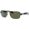 Ray Ban Unisex sunčane naočare 0RB3522 004/9A 64, Polarizovane, Crne