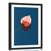 Plakat s paspartujem nenavadnost listov - 60x90 black