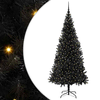 Božićno drvce s 300 LED svjetlima s stalakom Crna 210 cm PVC