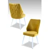 Hanah Home Set stolica Pufi, 48x90x43 cm, 2 komada, Žute