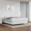 Krevet s oprugama i madracem bijeli 160x200 cm od umjetne kože
