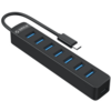 Orico TWC3-7A USB-C hub, 7 vhodov, USB 3.0, 0,15 m, črn (TWC3-7A-BK-EP)