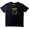 Nirvana Majica Yellow Smiley Flower Sniffin Unisex Black L
