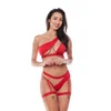 Ero GISELLE RED SET (top&amp;tonge/top&amp;figi) L/XL