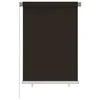 vidaXL Zunanje rolo senčilo 100x140 cm rjavo HDPE
