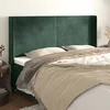 Uzglavlje s ušima tamnozeleno 163x16x118/128 cm baršunasto