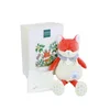 Doudou Darilni set Plišasta lisica Romarin z odejico 28 cm