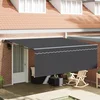 Skrovita tenda Antracit 400 × 300 cm Poliester i aluminij