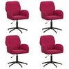 Okretne radne stolice 4 kom. 54 x 55 x 90 cm Vinska crvena
