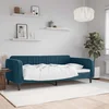 Vidaxl Raztegljiva postelja modra 100x200 cm žamet