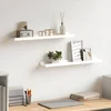 shumee vidaXL Stenske police za slike, 2 kosa, bele, 60x9x3 cm, MDF