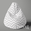 ENTERA Lazy bag - Cik cak svetlo sive i bele linije - 036