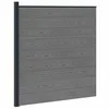 vidaXL vidaXL Plošča ograje WPC in aluminij Siva, (5000249544)