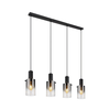 Globo 15907-4H - Luster na sajli FLORENTINA 4xE27/40W/230V crna