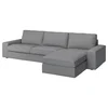 KIVIK Sofa 4-sed i lenjivac, Tibbleby bež/siva