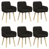 Trpezarijske stolice 6 pcs Bouclé Crna 59 x 57 x 85 cm